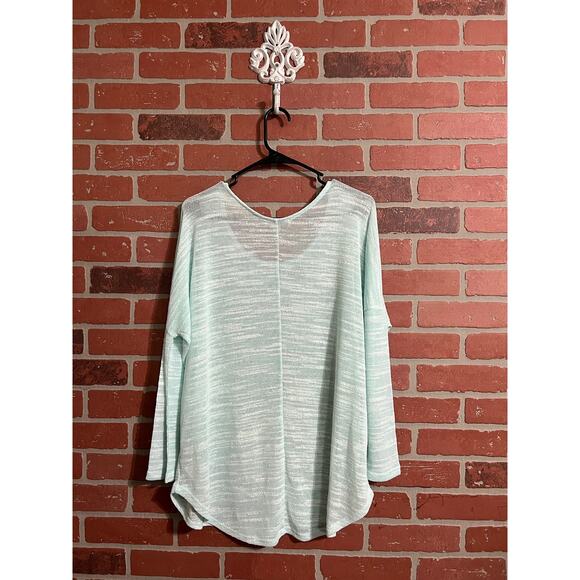 Olive & Oak | Aqua Sheer Textured Knit Top - Picture 6 of 6